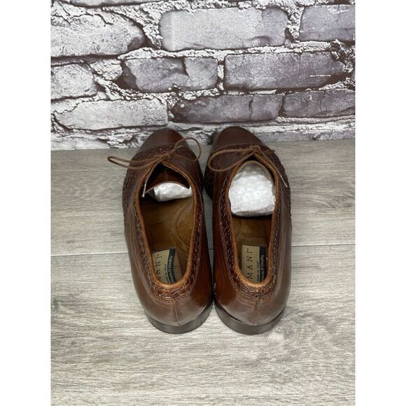 Johnston Murphy Domani Brown Leather Cap Toe Basketweave Lace Men 10.5M US/43EU main image 5